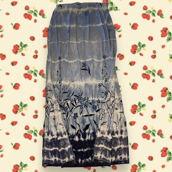 Vintage Y2K PS PerSeption Baby Blue Maxi Skirt - Picture 3 of 3